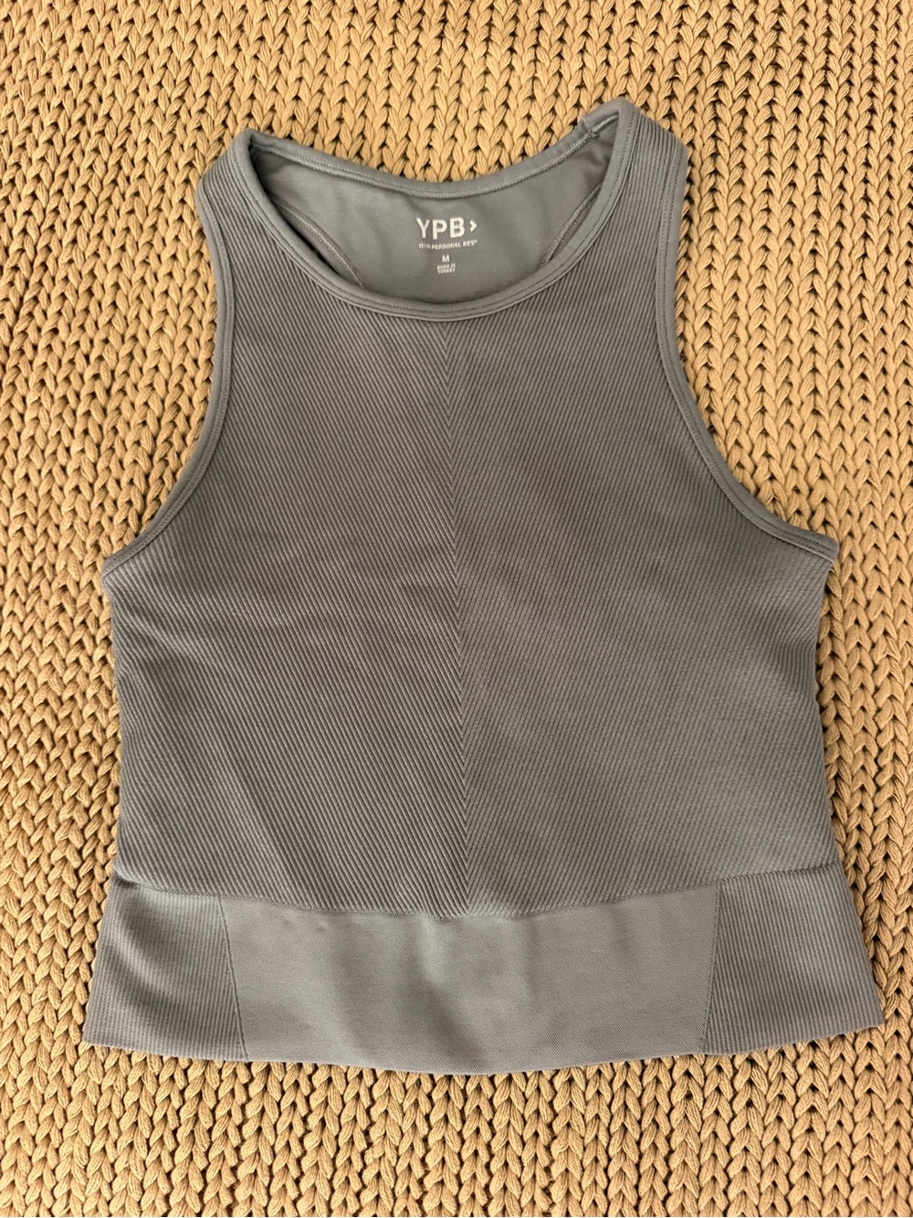 Abercrombie Gray Ribbed Sports Tank Top